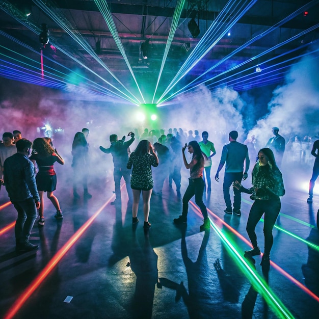 a group of people are dancing in a dance studio