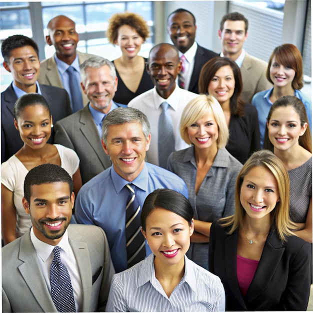 a group of people are posing for a photo together