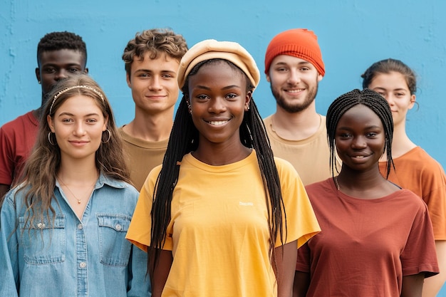 A group of people are smiling for the camera