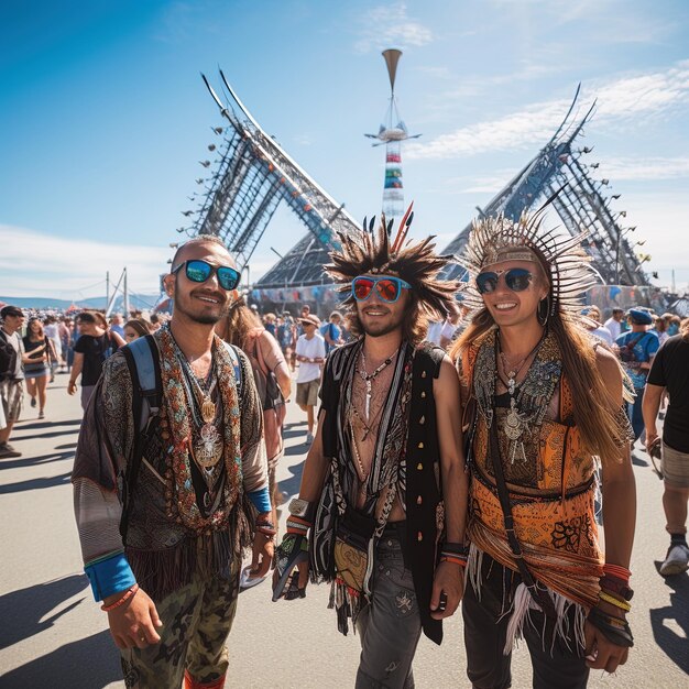 a group of people are standing in front of a building with a sign that says  native  on it