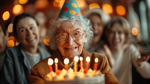 Group of People Gathered Around Birthday Cake