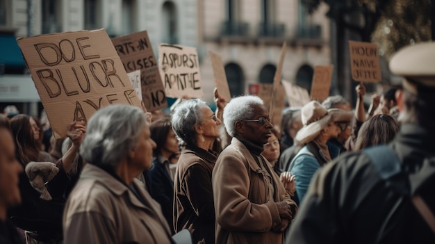 A group of people holding signs that say'love is not an option '