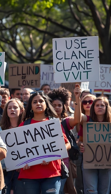 Photo a group of people holding up signs that say i use use