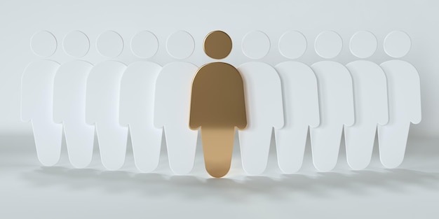 Group of people icon 3d illustration