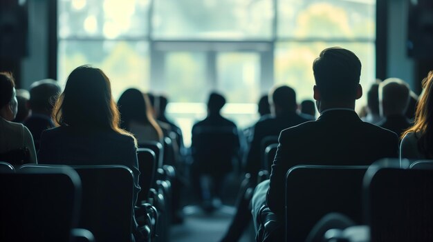 Group of people sitting in a room