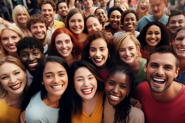 group of people smiling and posing for a photo