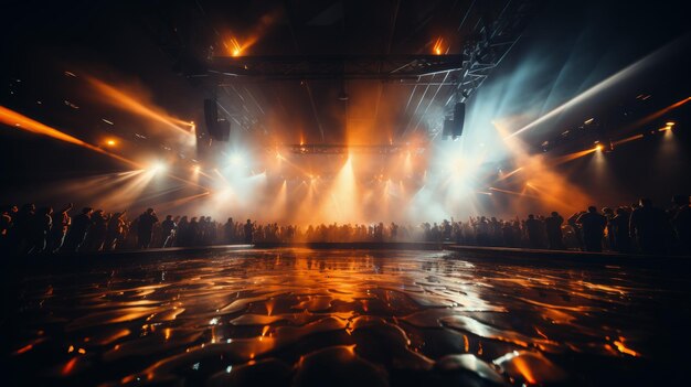 Group of People Standing in Front of Stage