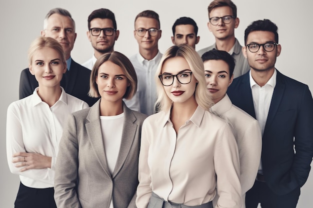 A group of people standing in a group