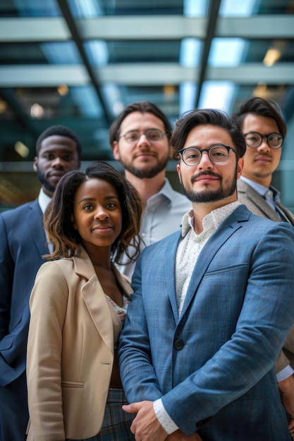 A group of people standing together possibly friends or colleagues