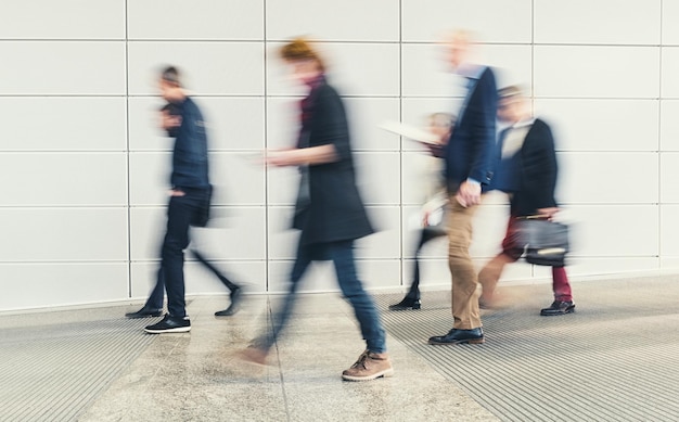 group of people walking in a floor. ideal for websites and magazines layouts