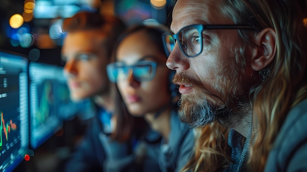 a group of people wearing glasses looking at the camera