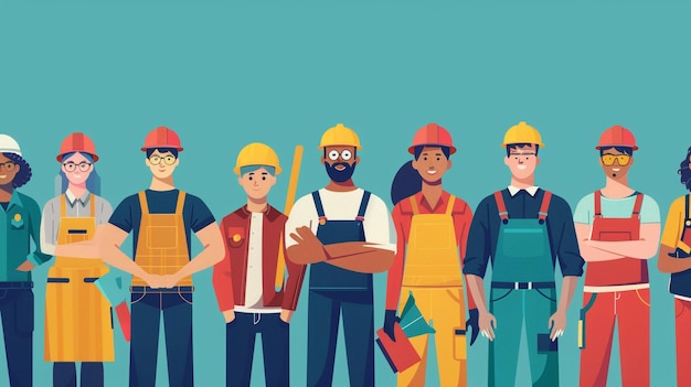 a group of people with hard hats and helmets