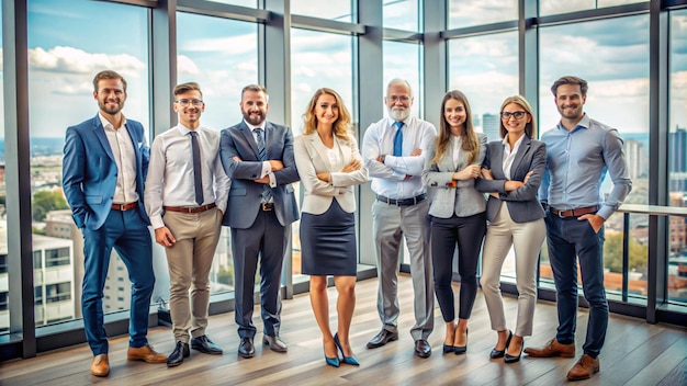 a group of people with their arms crossed posing for a photo