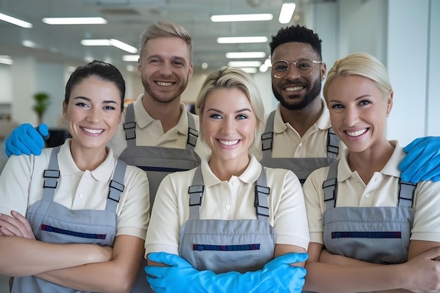 a group of people with their arms crossed and smiling