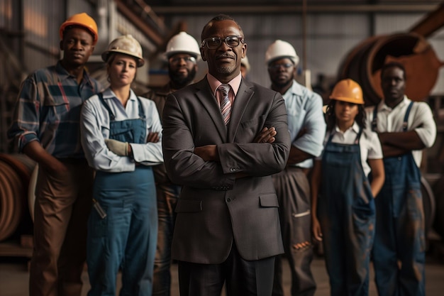 a group of people with their arms crossed