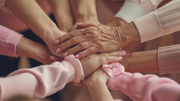 Photo a group of people with their hands together