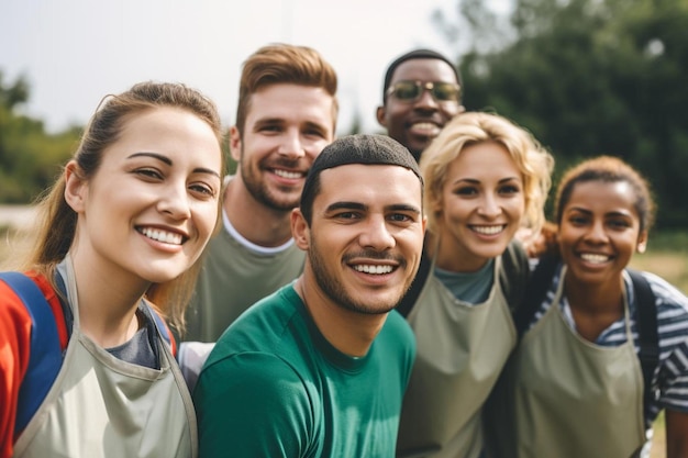 group of people with the words happy and smiling