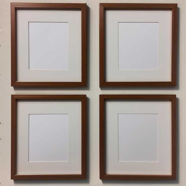 A group of picture frames hanging on the wall