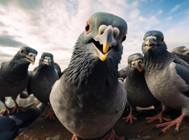 A group of pigeons