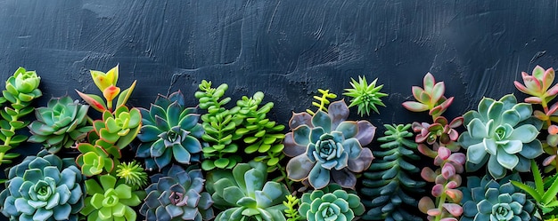 Photo a group of plants with a black background with a quote from the alphabet