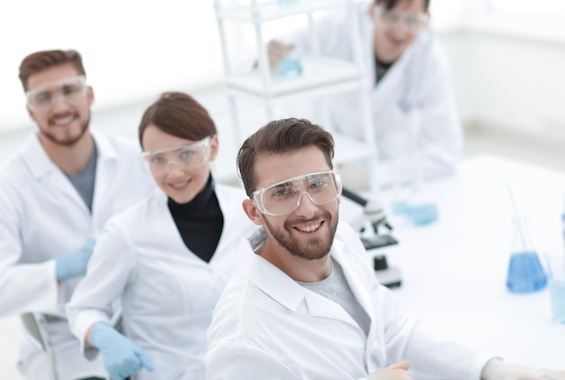 Photo group of promising young scientists