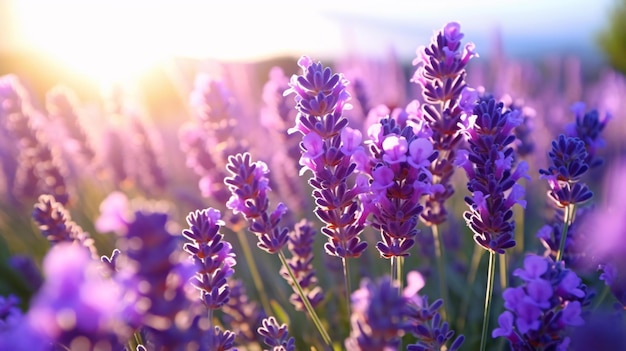 a group of purple flowers