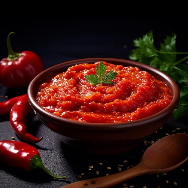 Photo a group of red peppers with a white background