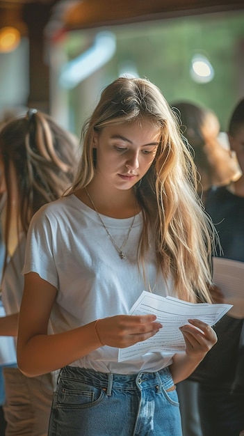 Group of school students discussing and taking notes during class