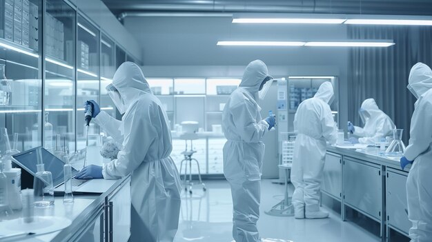 Group of Scientists in White Lab Coats