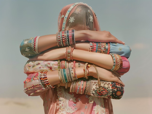 a group shot of 3 woman 30 years old middle eastern woman photographed by Vivianne Sassen brigitte l