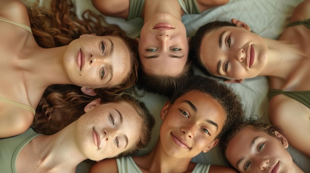 Photo the group of smiling girls