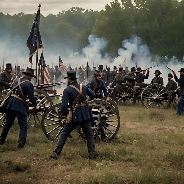 a group of soldiers with guns and guns are in a field with the words war on the top