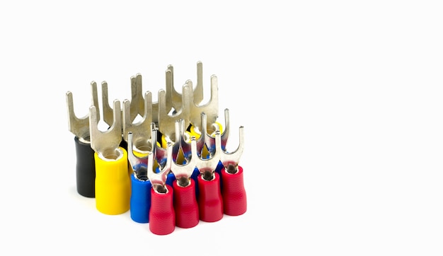 Group of spade terminals electrical cable connector accessories