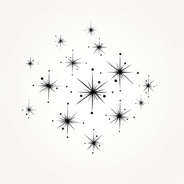 Photo group of star celestial backgrounds drawing line