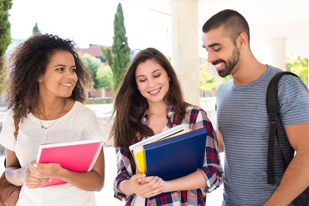 Group of students walking in University Campus