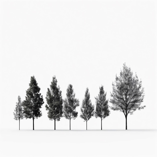 Photo a group of trees with a white background that says quot xd quot on it