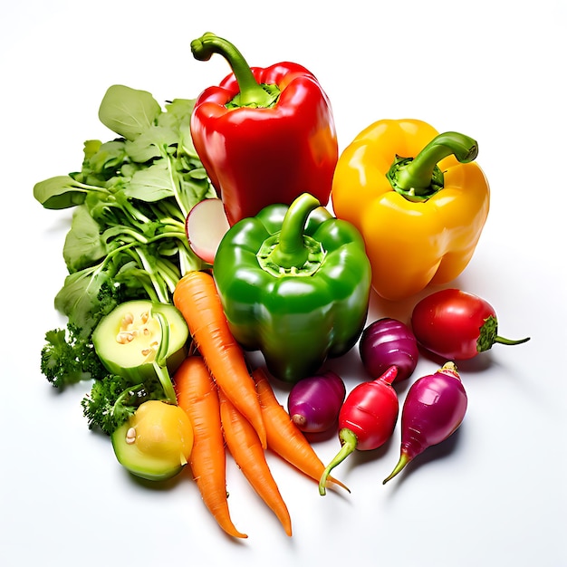 a group of vegetables including peppers celery and celery