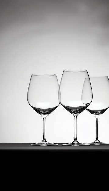 A group of wine glasses