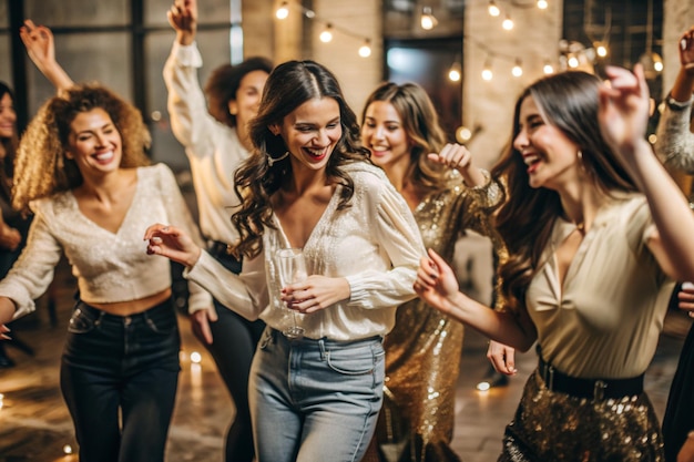 a group of women are dancing in a dance studio