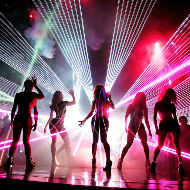 a group of women are dancing in a dance studio