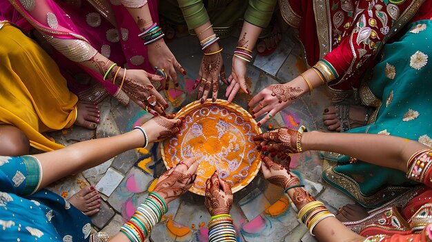 Photo a group of women are holding a pie with the word quot es quot on it