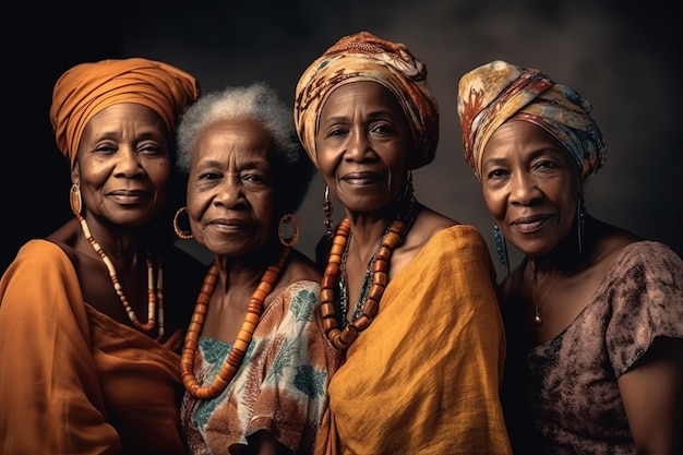 A group of women are standing together, one of which has the word white on the front.