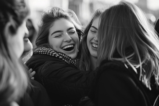 Photo a group of women standing next to each other