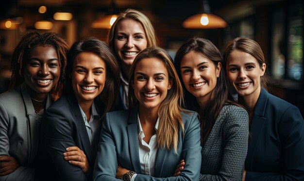 Photo group of women standing together