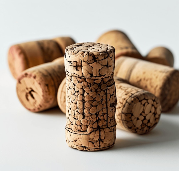 Photo a group of wood corks with the letters l on them