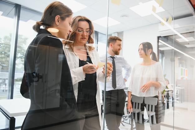 Group of young people in business meeting