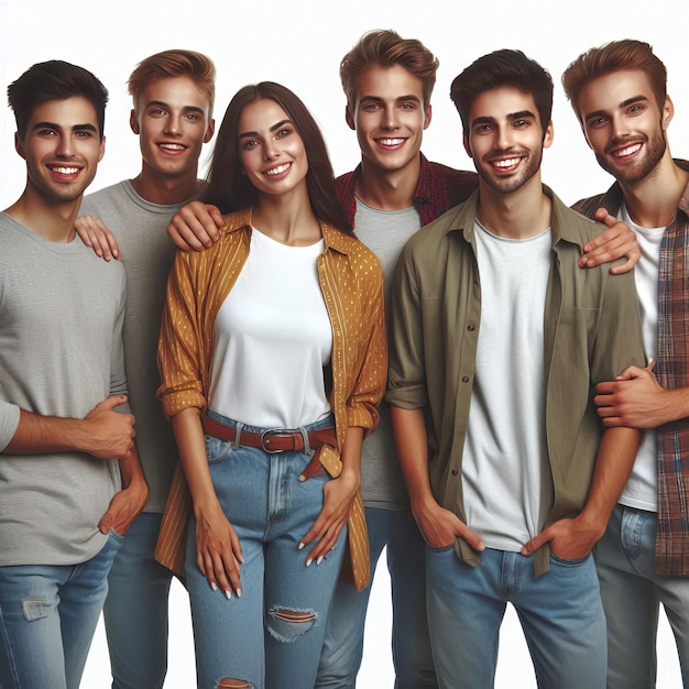 A group of young people standing together