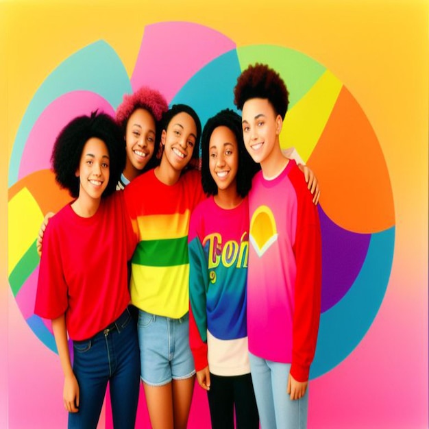 a group of young women are posing for a picture