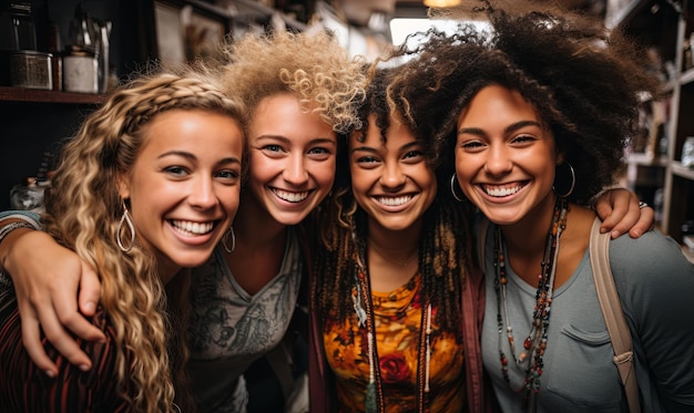 Group of Young Women Standing Together