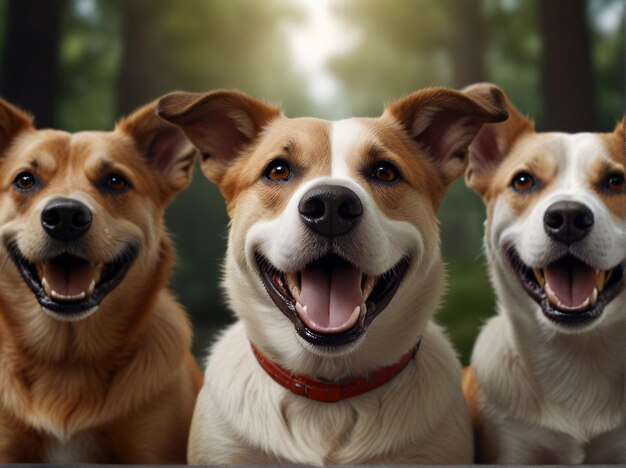 Groups Of Happy Dog